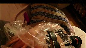 fetish madame birgit in plastic wanking with alan mutual orgasms