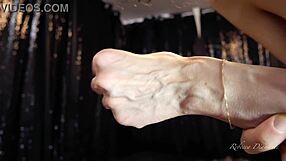 Rebecca diamante shows her hands veins in topless