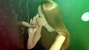 gloryhole wife takes big cock and swallows load
