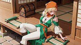 Blonde Pirate Teases In Uniform
