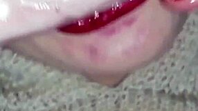stepmom super pussy sensual red lipstick solo play