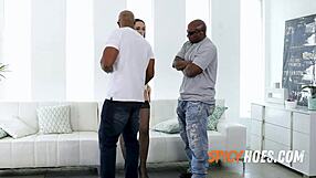 Hot brunette milf with big ass gets blacked