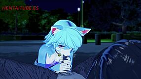 Wolf rails kitty hard with multiple cumshots in park