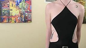 Kit Summers appears in black bodysuit with gothic miniskirt