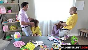 blindfolded stepdaughters guess whose dick theyre sucking