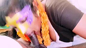 Villege aunty gives best blowjob and hardcore fucking