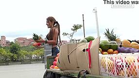 latina fruit vendor approached outdoors she agrees to leave with him what happens next is wild