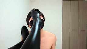Cute College Girl Foot Smell Leather Socks Footjob Fetish