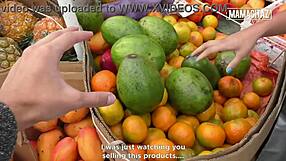 latina fruit vendor approached outdoors she agrees to leave with him what happens next is wild
