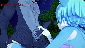 Wolf rails kitty hard with multiple cumshots in park