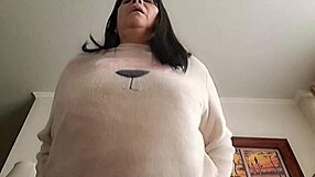 stepmother flirting with banana with young 18+ excited friend