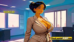 new moroccan secretary stays late for boss ai animation