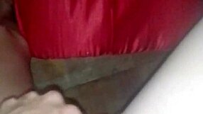 the skinny girl closed the door in the room and caresses her pussy in short shorts until orgasm