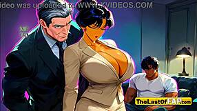 new moroccan secretary stays late for boss ai animation