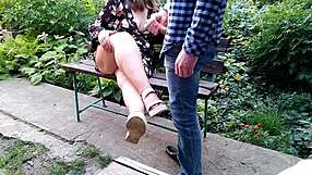 stepson cums on stepmothers bare legs