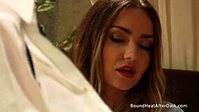 curvy lesbian slaves moan while touching for madame