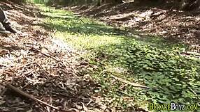 Twink latino gets cum outdoors from big cock