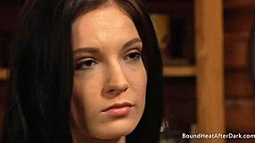 curvy lesbian slaves moan while touching for madame