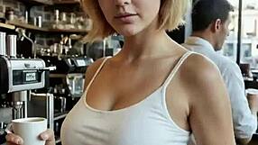 Jenny gets double penetration at a coffee shop ai generated