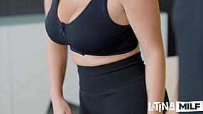 Cheating latina rides fitness coach hard