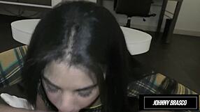 Sexy schoolgirl 18+ zoey reyes deepthroats monster bbc sloppy wet blowjob