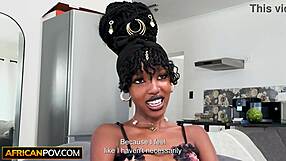 This black girl swore she was still a good girl then gagged on my cock