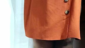 curvy mature woman in fitting room