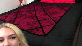 Hot ass blonde gets her plump pussy fucked hard on camera