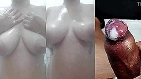 This naughty teen stroked her pussy and made me cum hard